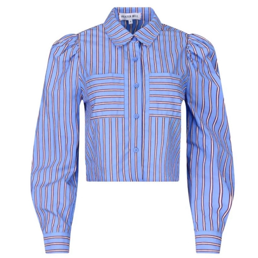 Hunter Bell The Maven Button Up Top/ Shirt in Marfa Stripe size 4